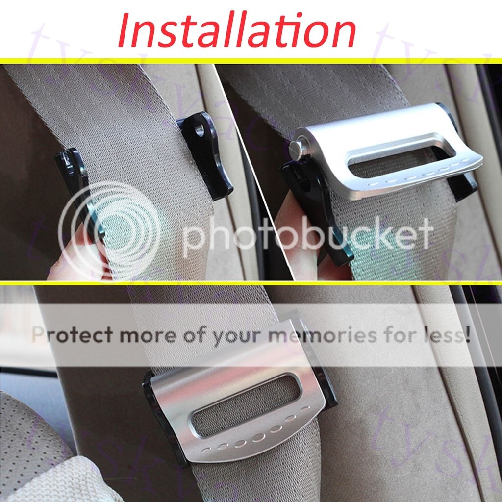 Car Vehicle Seatbelt Seat Belt Safety Regulate Adjust Clip Clamp Stopper Buckle eBay
